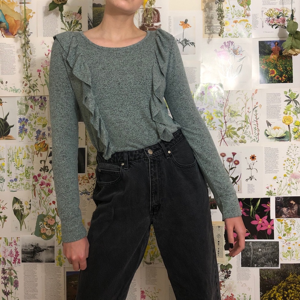 Ruffle Long Sleeve Shirt